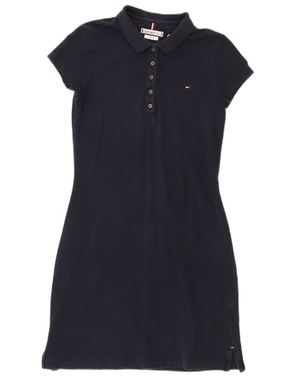 TOMMY HILFIGER Womens Slim Fit Polo Dress UK 10 Small Navy Blue