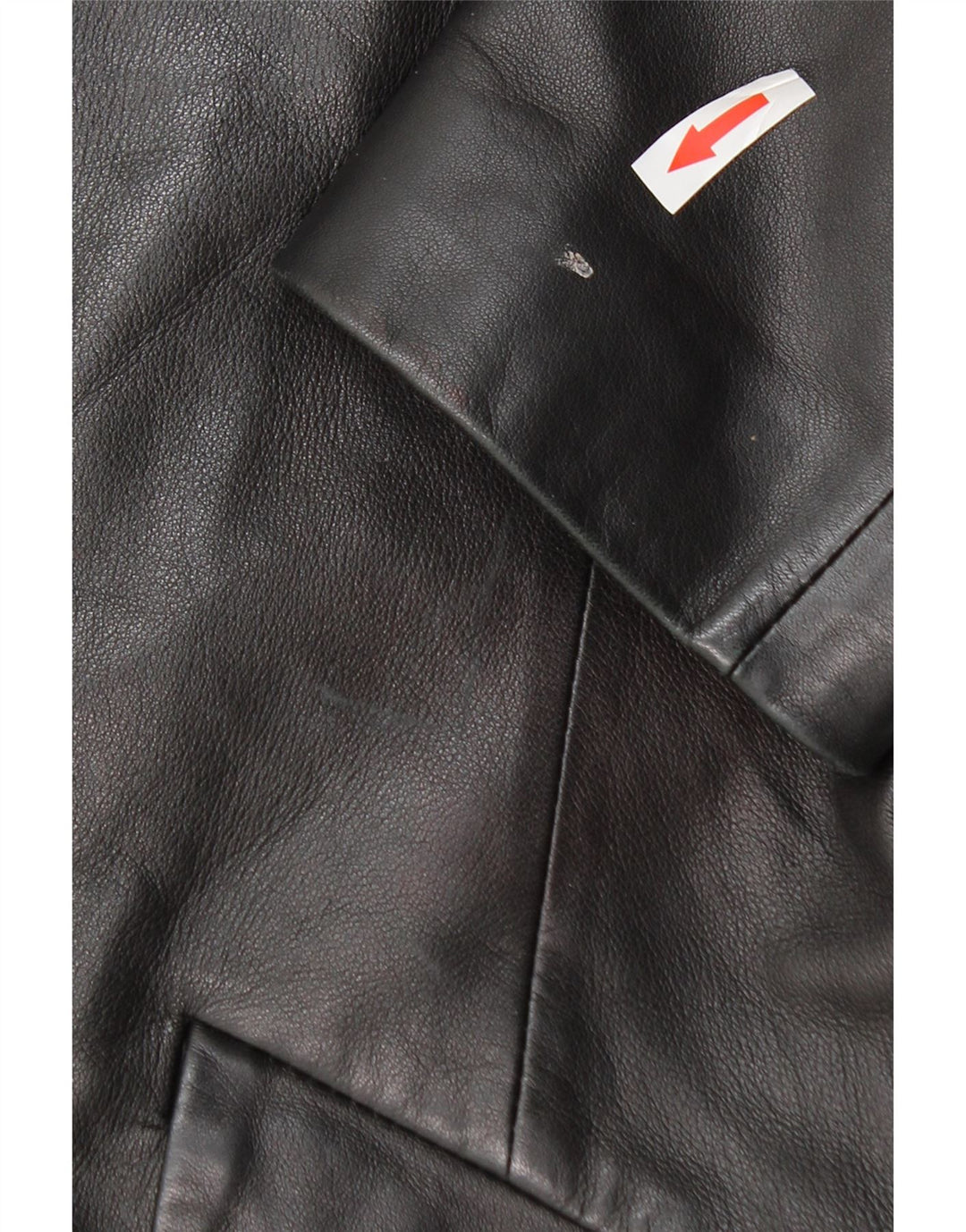 Vintage Womens 3 Button Leather Blazer Jacket IT 46 Large Black Leather