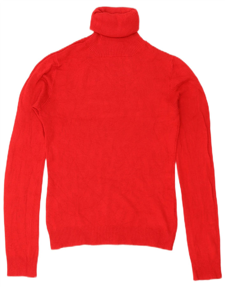 Zara Womens Roll Neck Jumper Sweater UK 10 Small Red