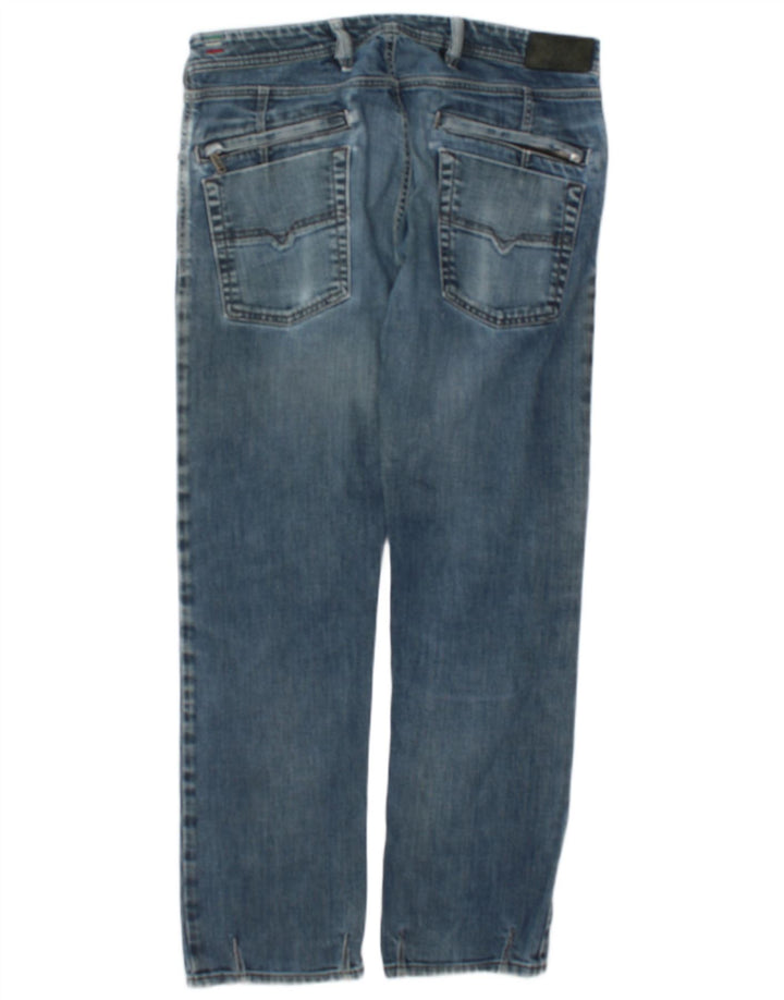 Diesel Mens Straight Jeans W32 L30 Blue Cotton