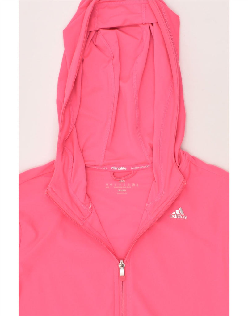 ADIDAS Womens Hoodie Jumper UK 8-10 Small Pink Polyester | Vintage Adidas | Thrift | Second-Hand Adidas | Used Clothing | Messina Hembry 