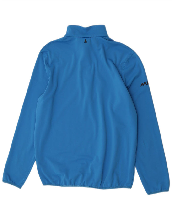 Musto Mens Zip Neck Sweatshirt Jumper XL Blue Polyester