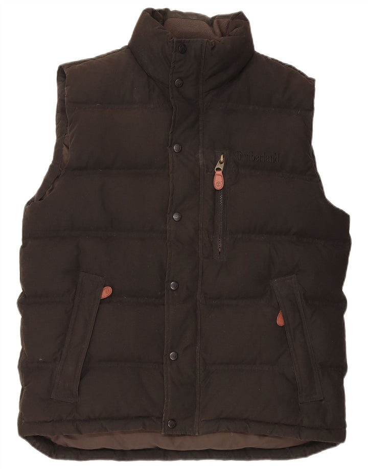Timberland Mens Padded Gilet UK 36 Small Black Cotton