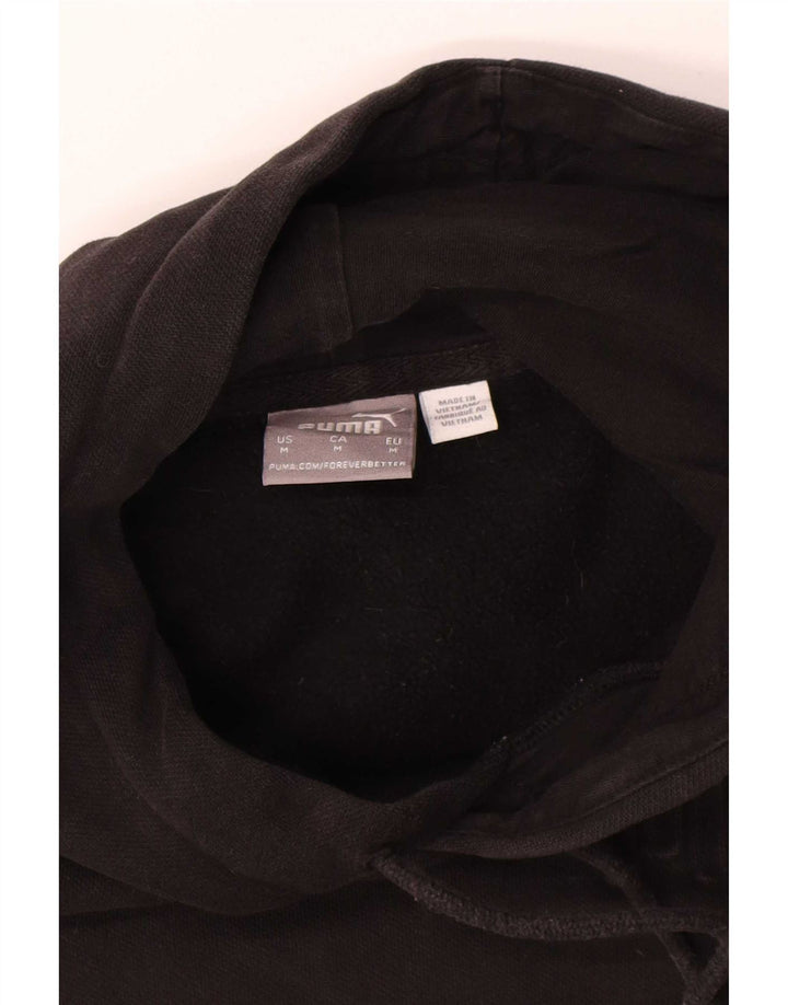 Puma Mens Hoodie Jumper Medium Black Cotton