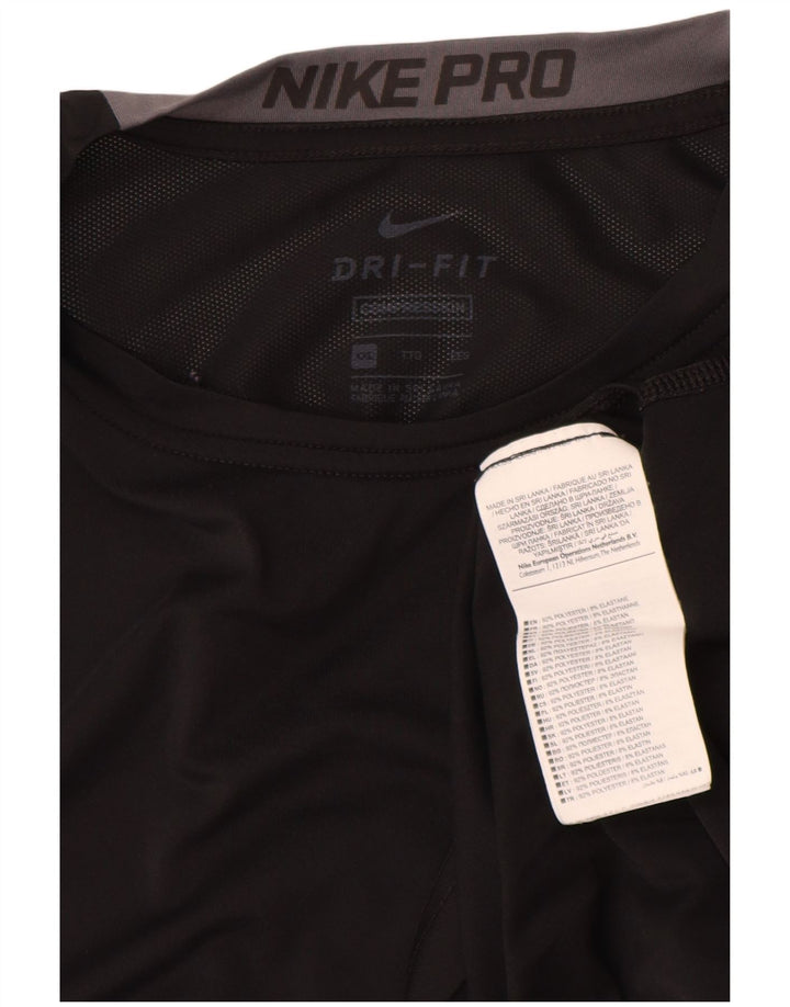 Nike Mens Dri Fit T-Shirt Top 2XL Black Polyester