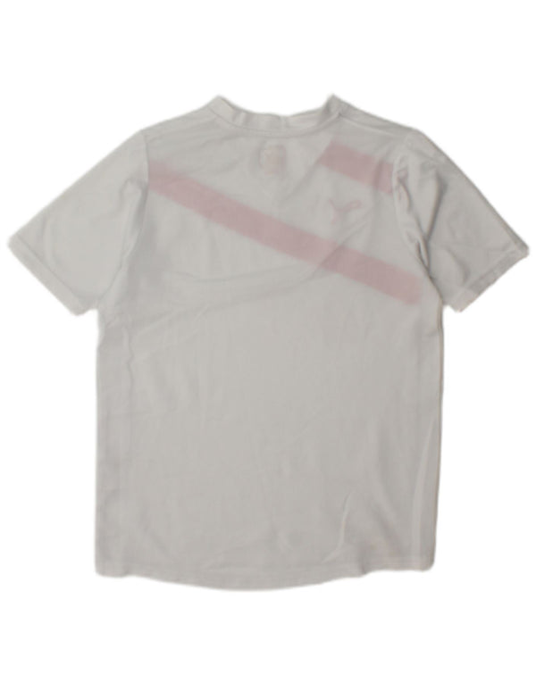 Puma Boys Graphic T-Shirt Top 11-12 Years White Colourblock Polyester