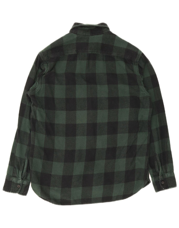 Levi's Mens Flannel Shirt Small Green Gingham Cotton