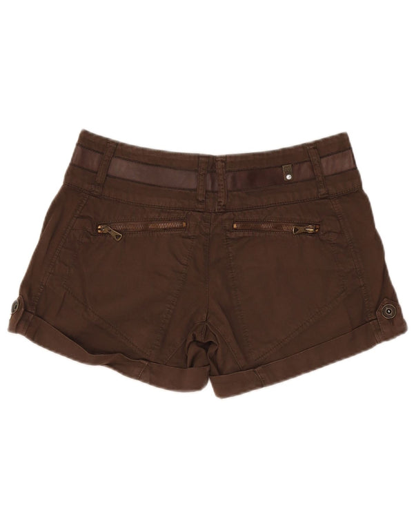 Liu Jo Womens Casual Shorts W28 Medium  Brown Cotton