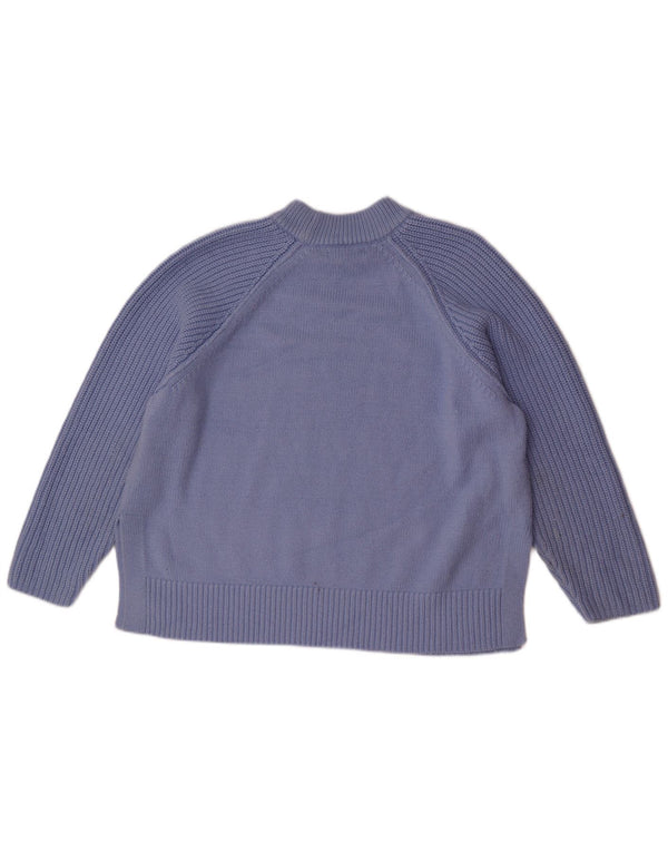 Marks & Spencer Womens Loose Fit Crew Neck Jumper Sweater UK 18 XL Blue