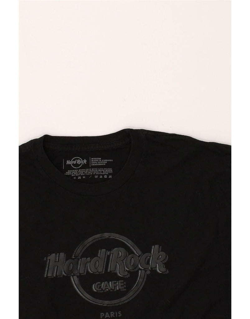 HARD ROCK CAFE Mens Paris Graphic T-Shirt Top Medium Black Cotton | Vintage Hard Rock Cafe | Thrift | Second-Hand Hard Rock Cafe | Used Clothing | Messina Hembry 