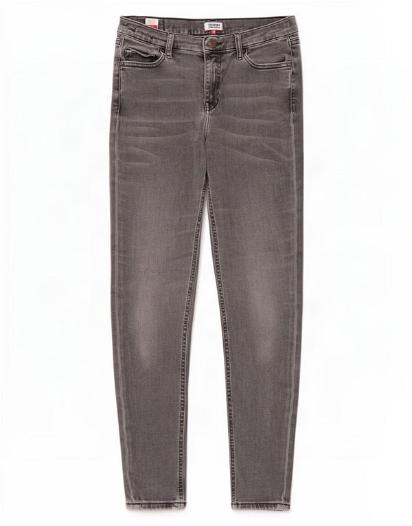 Tommy Hilfiger Womens Mid Rise Skinny Jeans W28 L30 Grey Cotton