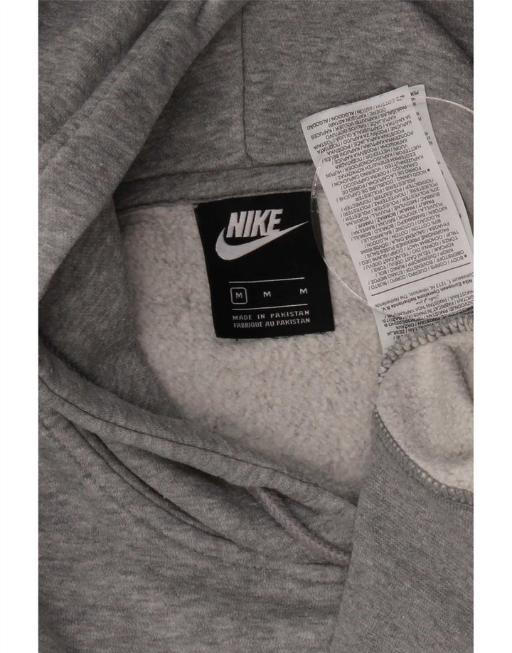 Nike Mens Hoodie Jumper Medium Grey Flecked Cotton