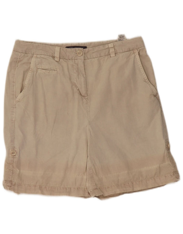 Marks & Spencer Womens Chino Shorts UK 10 Small W28 Beige Cotton
