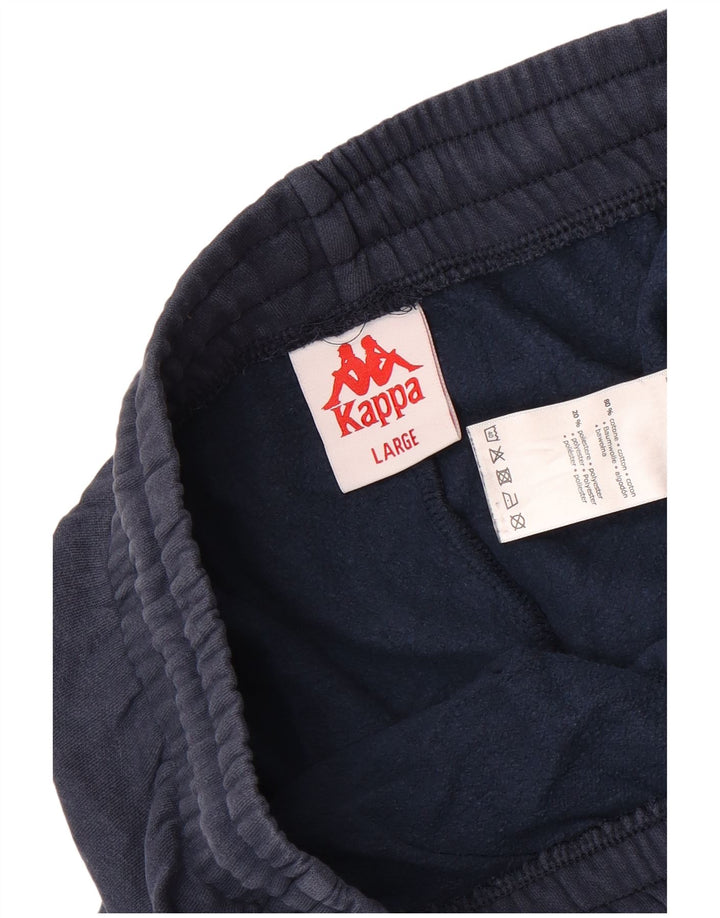 Kappa Mens Tracksuit Trousers Joggers Large  Navy Blue Cotton