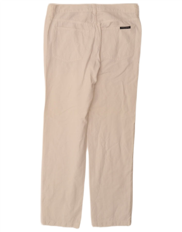 MARINA YACHTING Mens Straight Casual Trousers W36 L31 White Cotton