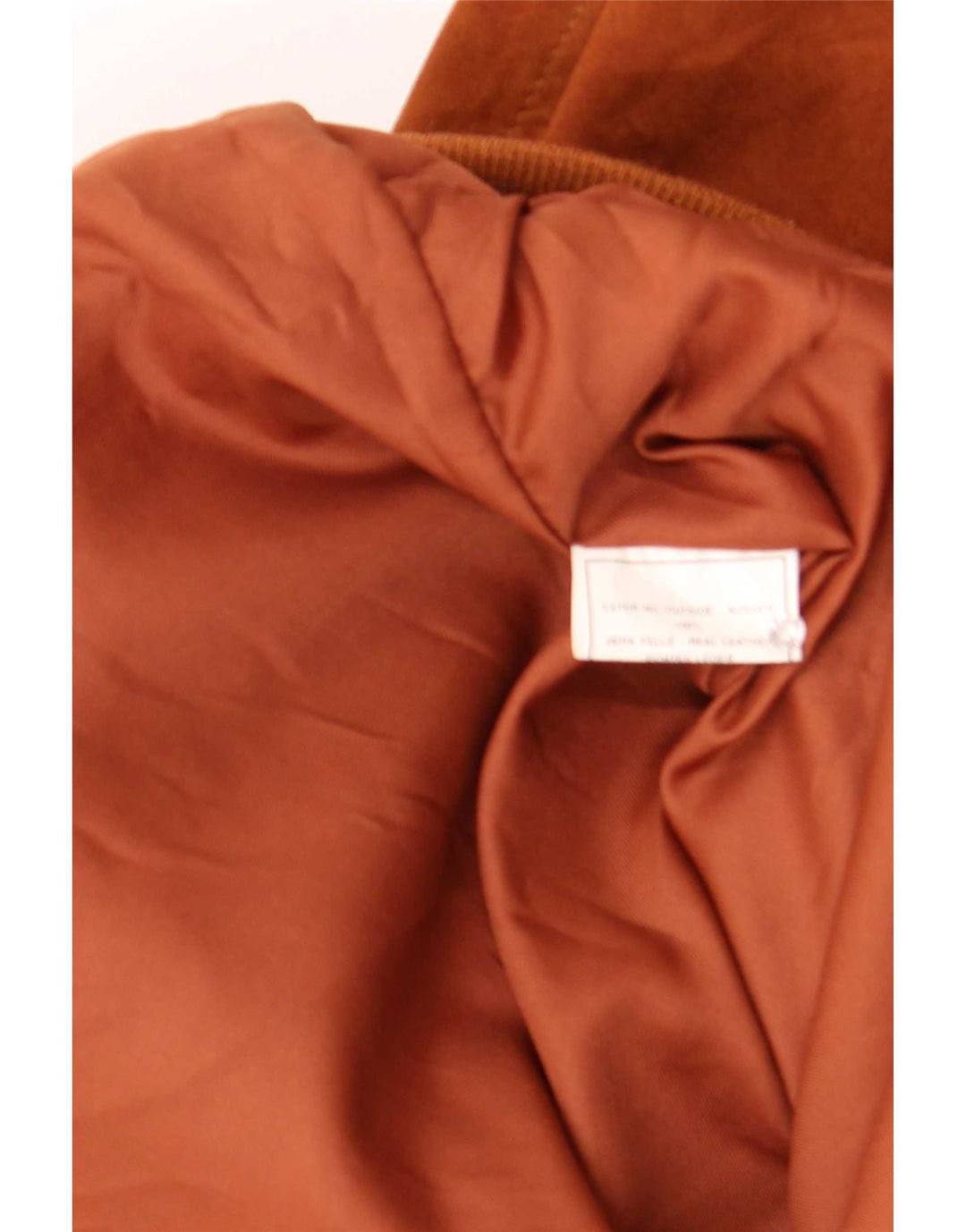 Vintage Mens Suede Bomber Jacket IT 56 3XL Brown Leather