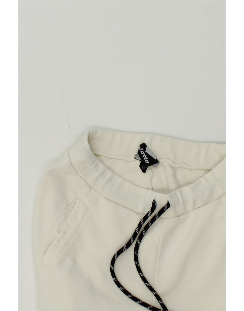 LOTTO Womens Graphic Tracksuit Trousers Joggers UK 6 XS White Vintage Lotto and Second-Hand Lotto from Messina Hembry 