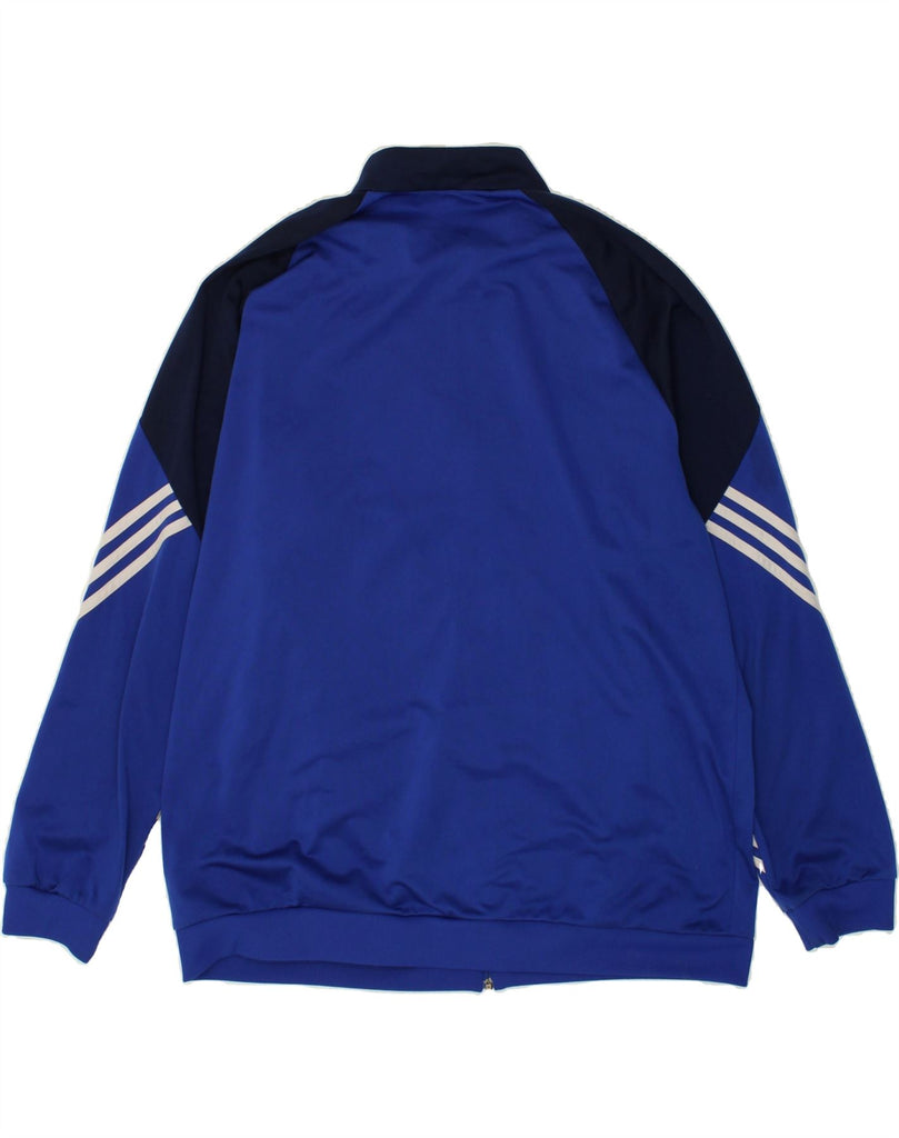 ADIDAS Mens Tracksuit Top Jacket 2XL Blue Colourblock Polyester Vintage Adidas and Second-Hand Adidas from Messina Hembry 