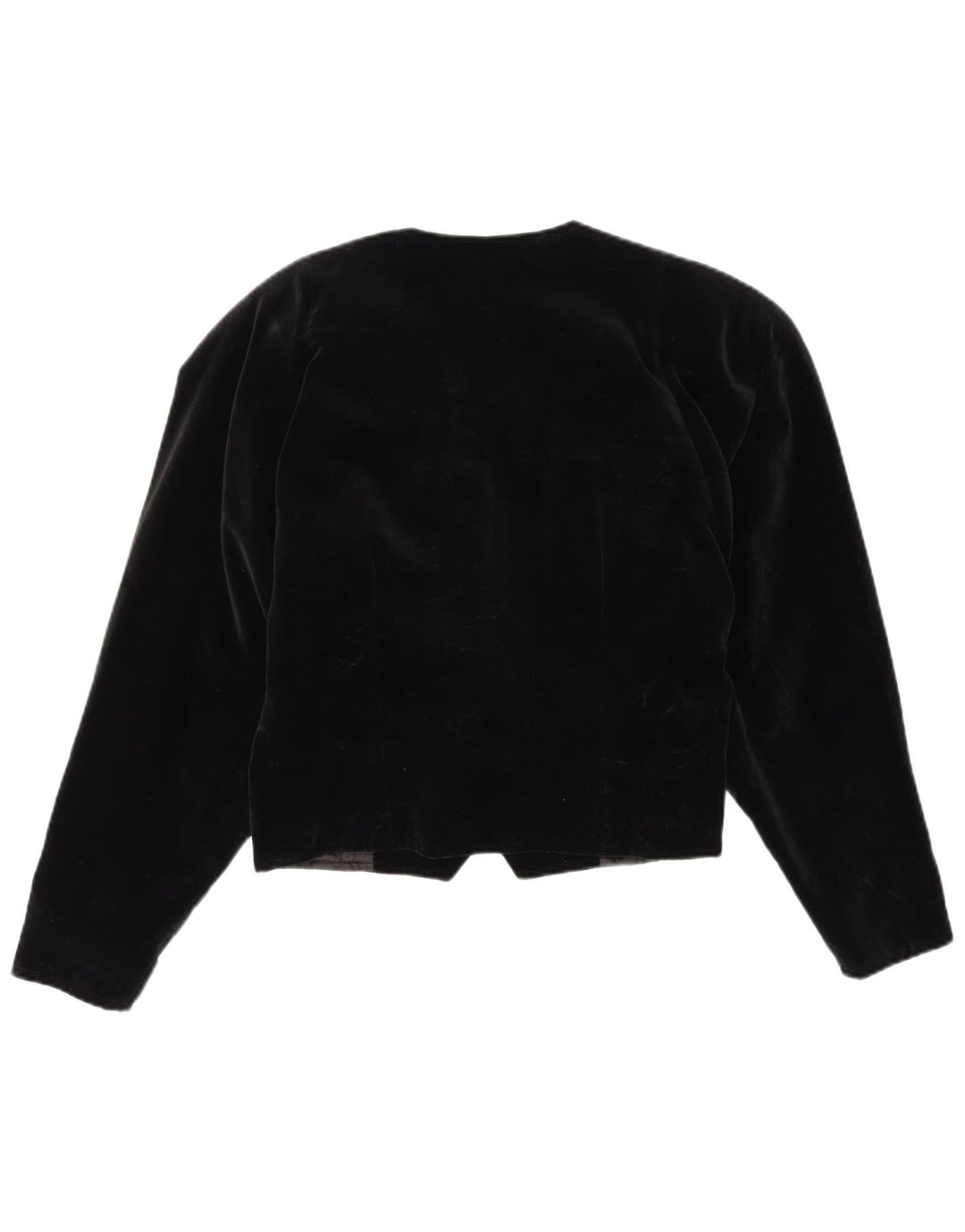 Vintage Womens Double Breasted Velvet Bolero Jacket IT 42 Medium Black