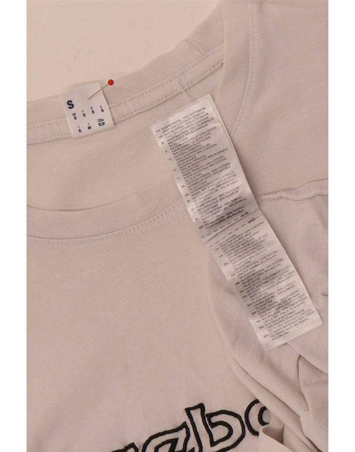 Reebok Mens Graphic T-Shirt Top Small White Cotton