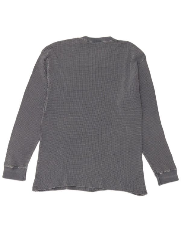 Orvis Mens Top Long Sleeve Medium Grey Cotton