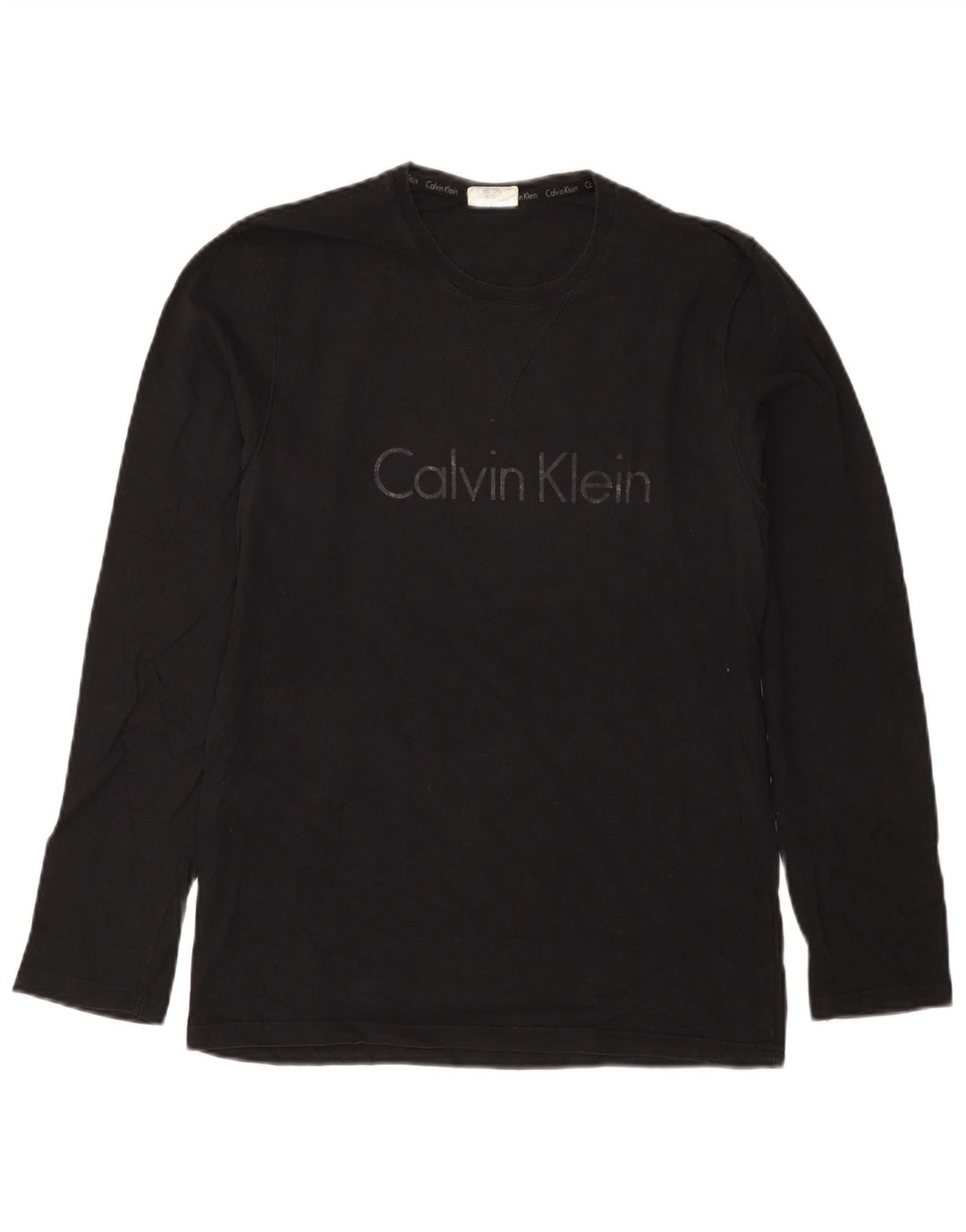 Calvin Klein Mens Graphic Top Long Sleeve Small Black