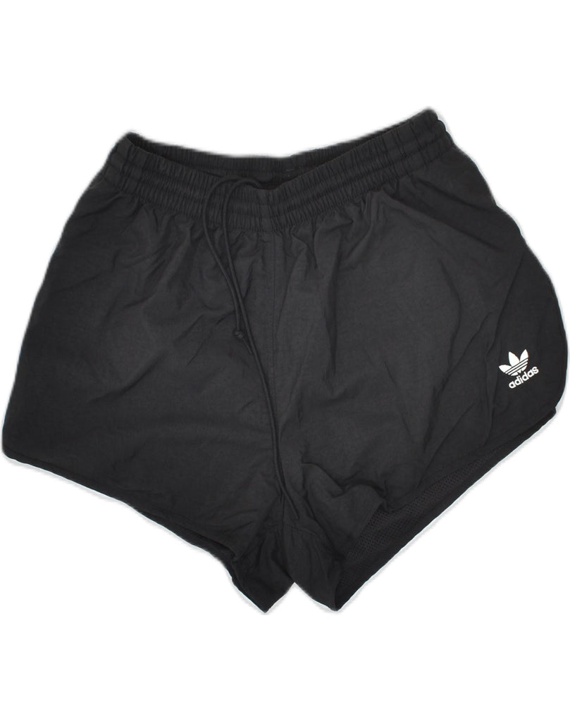 ADIDAS Womens Sport Shorts UK 8 Small  Black Polyester | Vintage Adidas | Thrift | Second-Hand Adidas | Used Clothing | Messina Hembry 