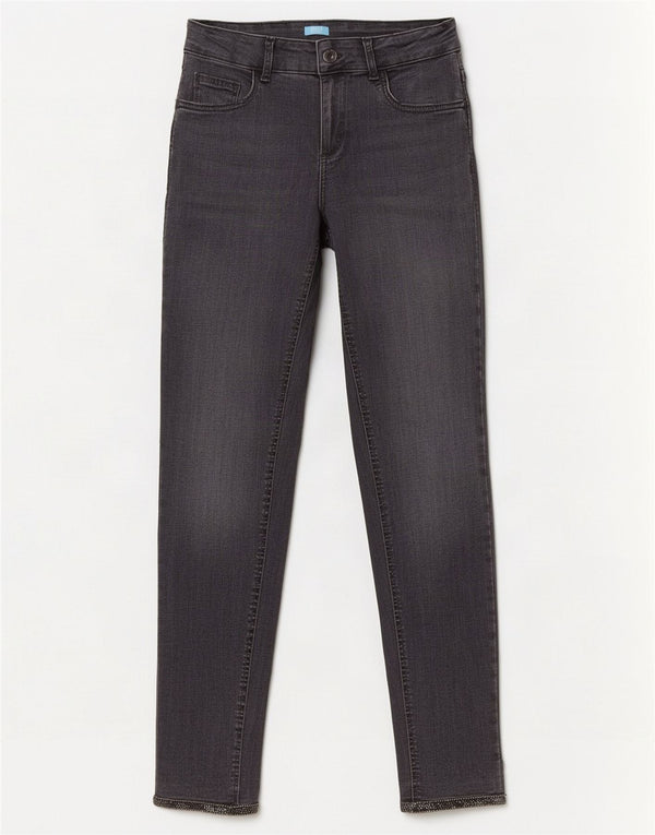 Liu Jo Womens Slim Jeans W30 L28 Grey Cotton