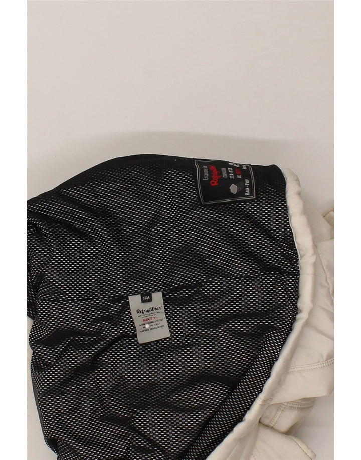 REFRIGIWEAR Girls Windbreaker Jacket 13-14 Years White Polyamide Vintage Refrigiwear and Second-Hand Refrigiwear from Messina Hembry 