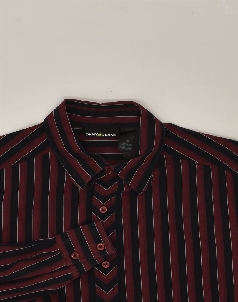 DKNY Mens Shirt Medium Brown Striped Cotton | Vintage Dkny | Thrift | Second-Hand Dkny | Used Clothing | Messina Hembry 