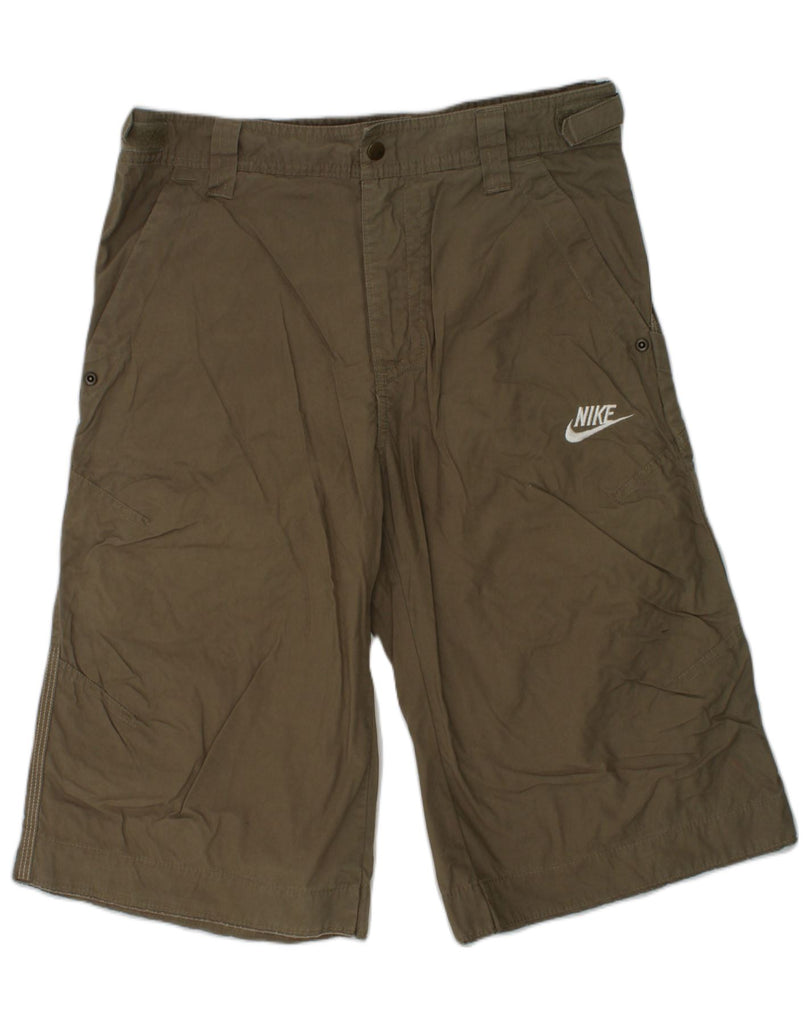 NIKE Boys Bermuda Shorts 10-11 Years Medium W29  Khaki Cotton | Vintage Nike | Thrift | Second-Hand Nike | Used Clothing | Messina Hembry 