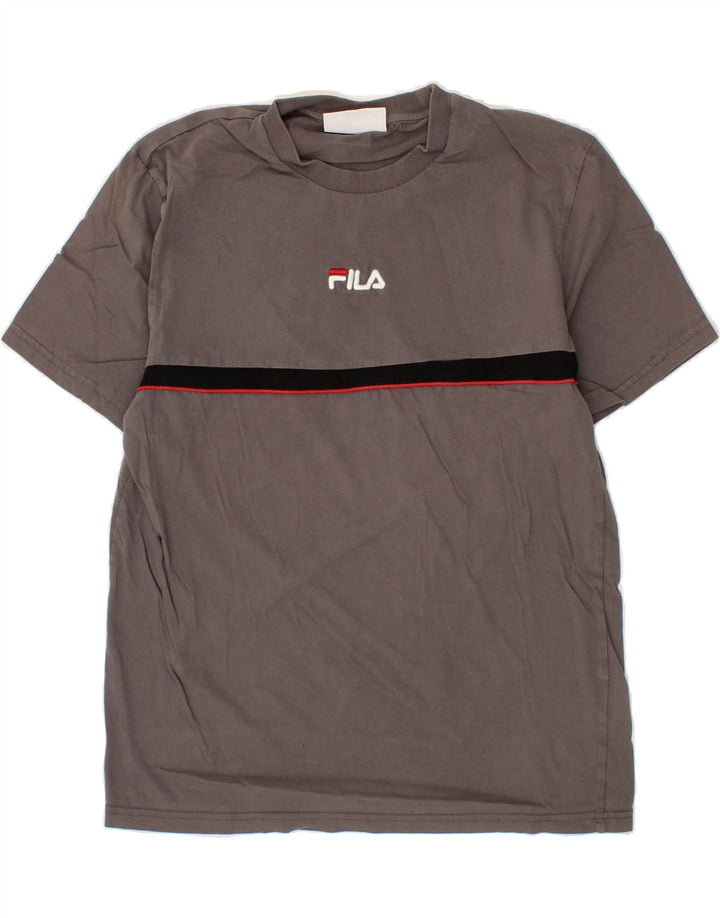 FILA Mens T-Shirt Top Medium Grey Cotton Vintage Fila and Second-Hand Fila from Messina Hembry 