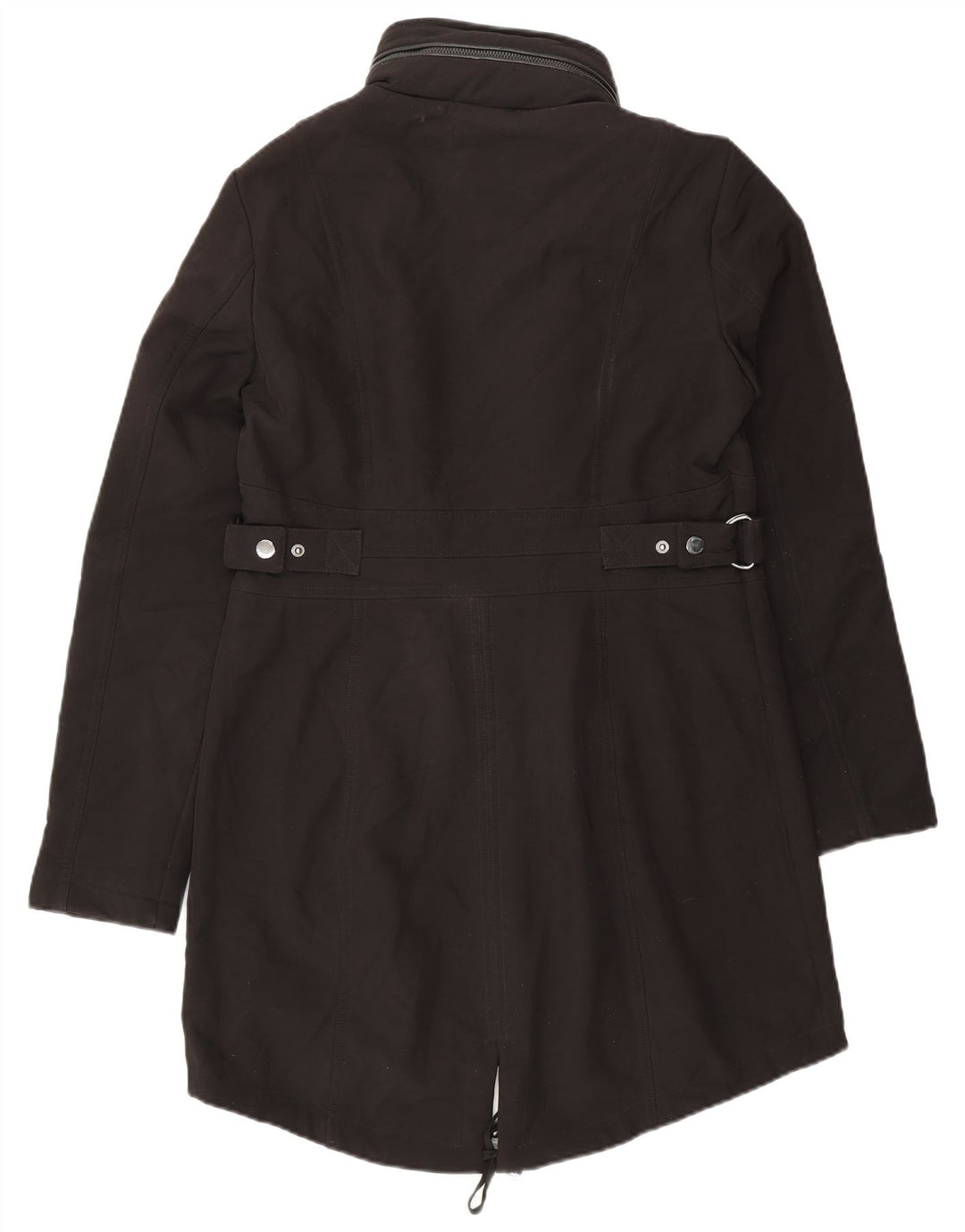 Michael Kors Womens Hooded Parka Jacket UK 10 Small Black Polyester