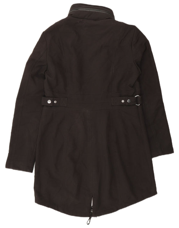 Michael Kors Womens Hooded Parka Jacket UK 10 Small Black Polyester