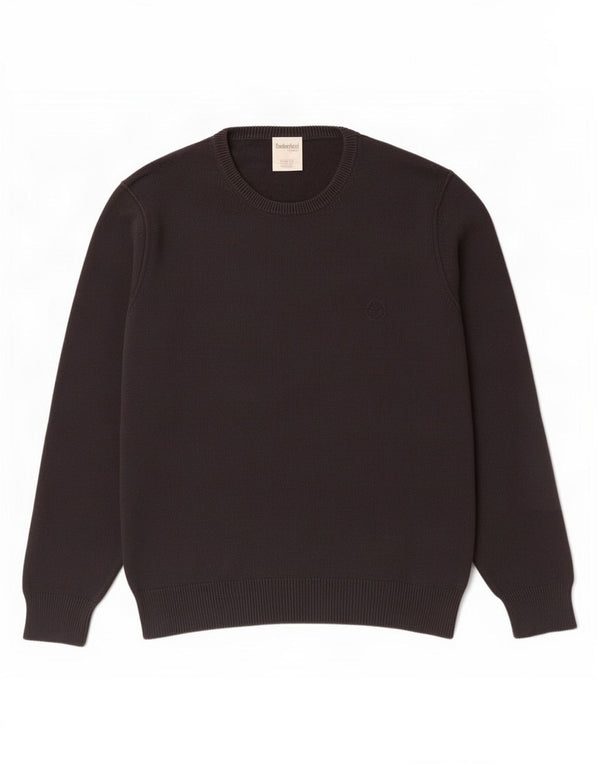 Timberland Mens Slim Fit Crew Neck Jumper Sweater XL Black Cotton