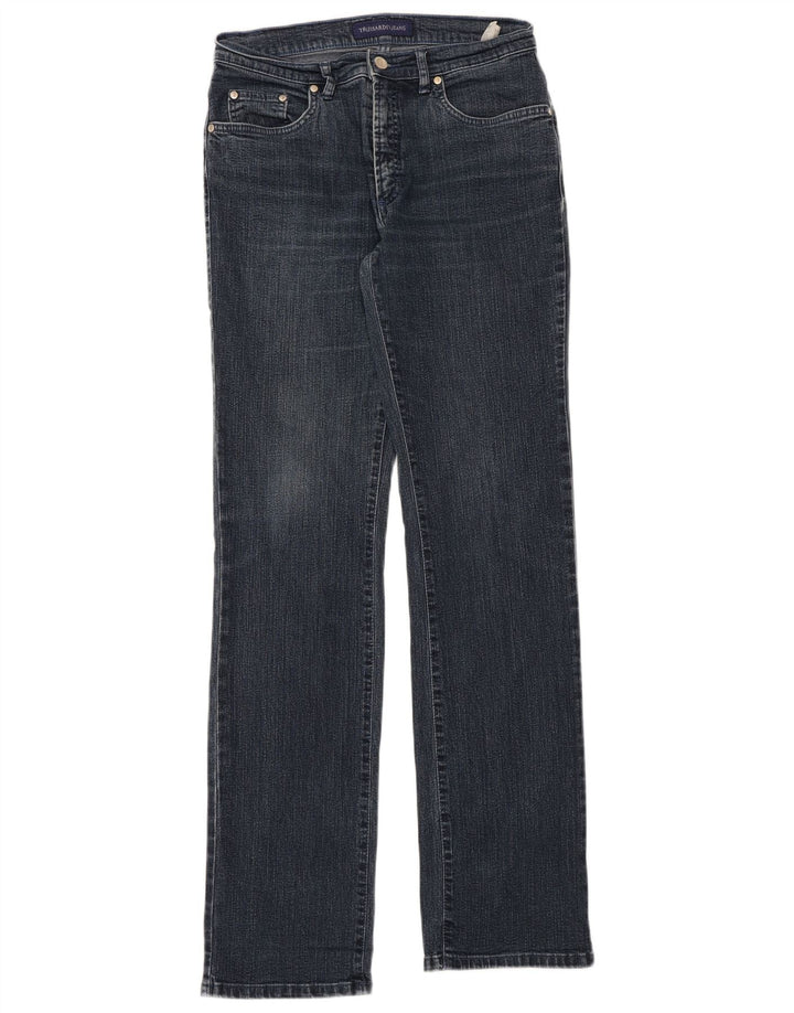 Trussardi Womens Straight Jeans W28 L35 Navy Blue Cotton