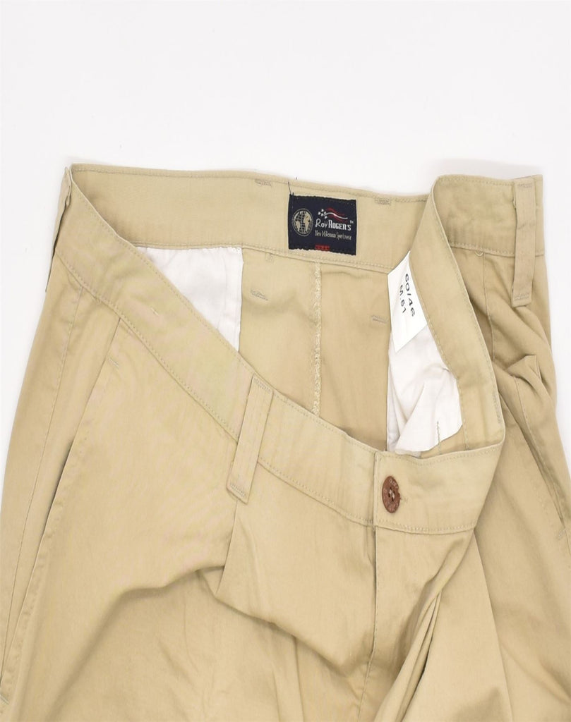 ROY ROGERS Mens Straight Chino Trousers W42 L28 Beige Cotton | Vintage | Thrift | Second-Hand | Used Clothing | Messina Hembry 