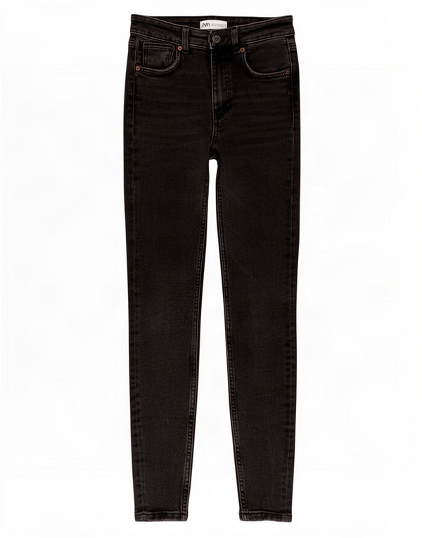 Zara Womens Skinny Jeans EU 34 2XS W24 L27 Black Cotton