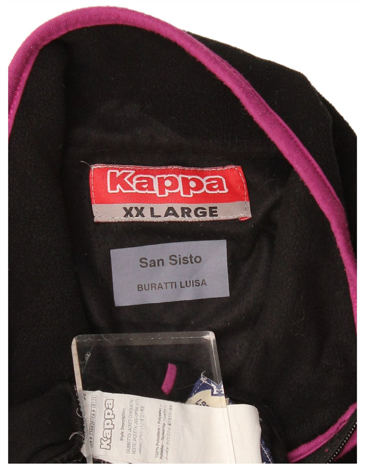 Kappa Womens Fleece Jacket UK 20 2XL Black Polyester