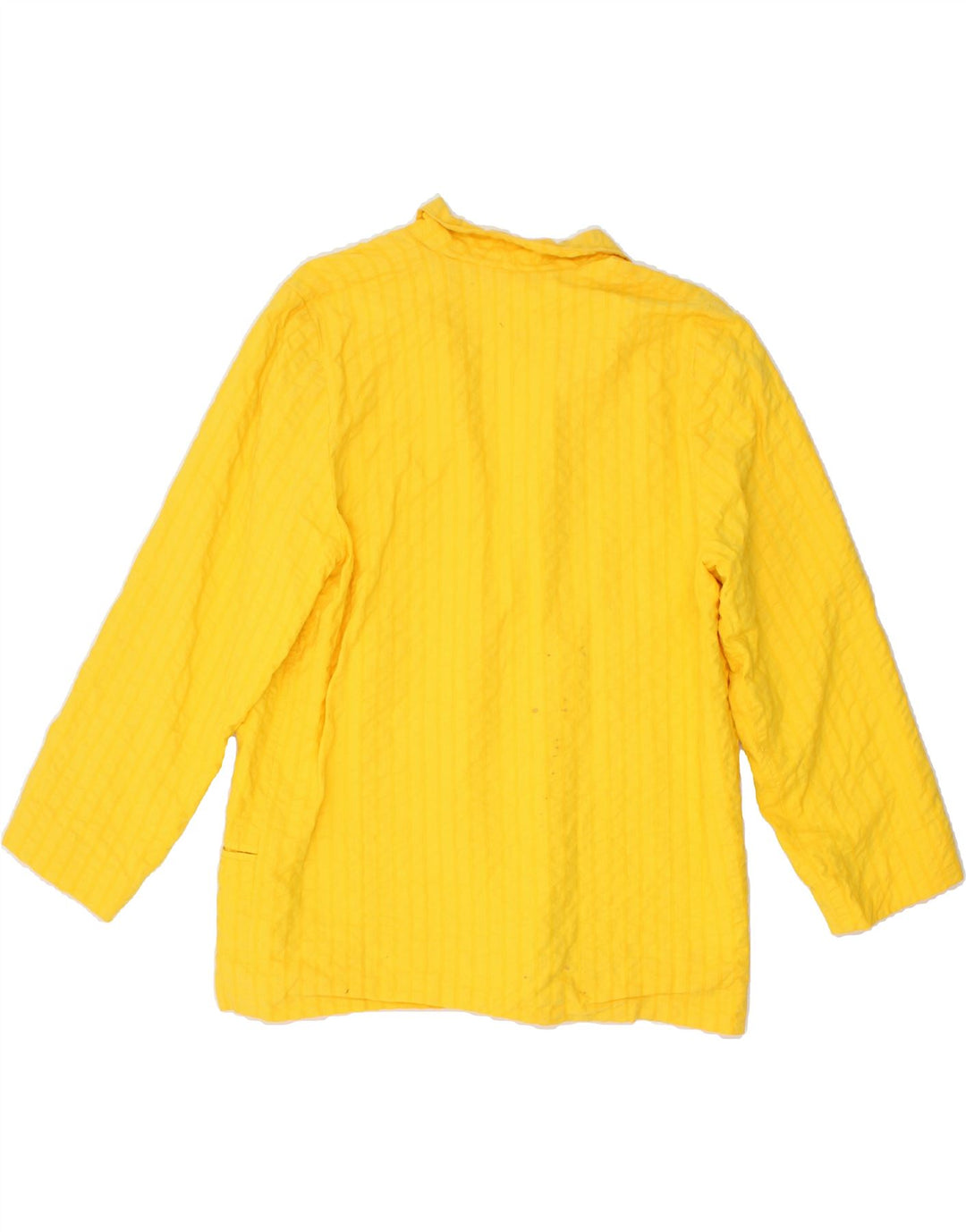 VINTAGE Womens 1 Button Blazer Jacket EU 40 Medium Yellow Cotton Vintage Vintage and Second-Hand Vintage from Messina Hembry 
