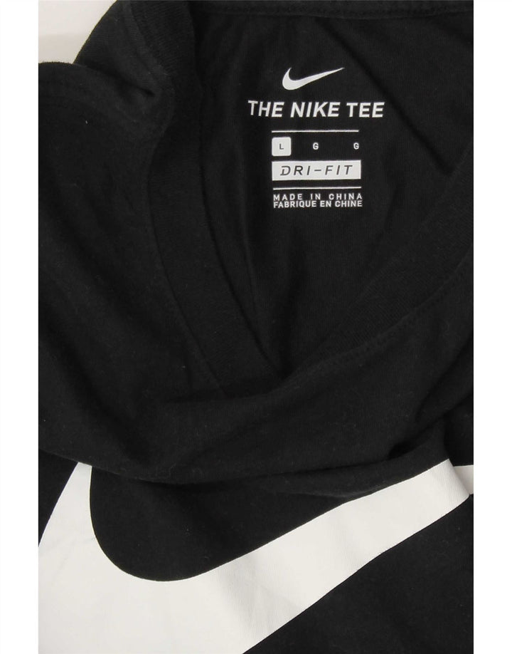 Nike Mens Dri Fit Graphic T-Shirt Top Large Black