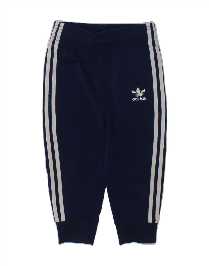 ADIDAS Baby Boys Joggers Tracksuit Trousers 18-24 Months Navy Blue | Vintage Adidas | Thrift | Second-Hand Adidas | Used Clothing | Messina Hembry 