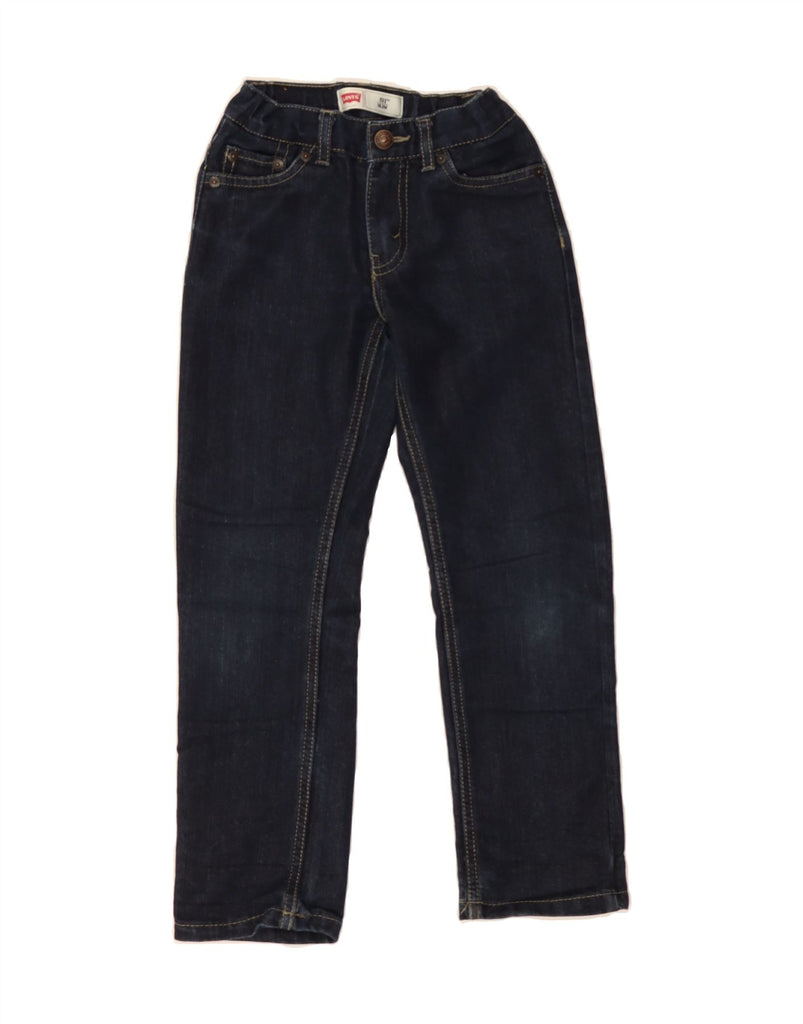 LEVI'S Boys 511 Slim Jeans 6-7 Years W23 L21 Navy Blue Cotton Vintage Levi's and Second-Hand Levi's from Messina Hembry 