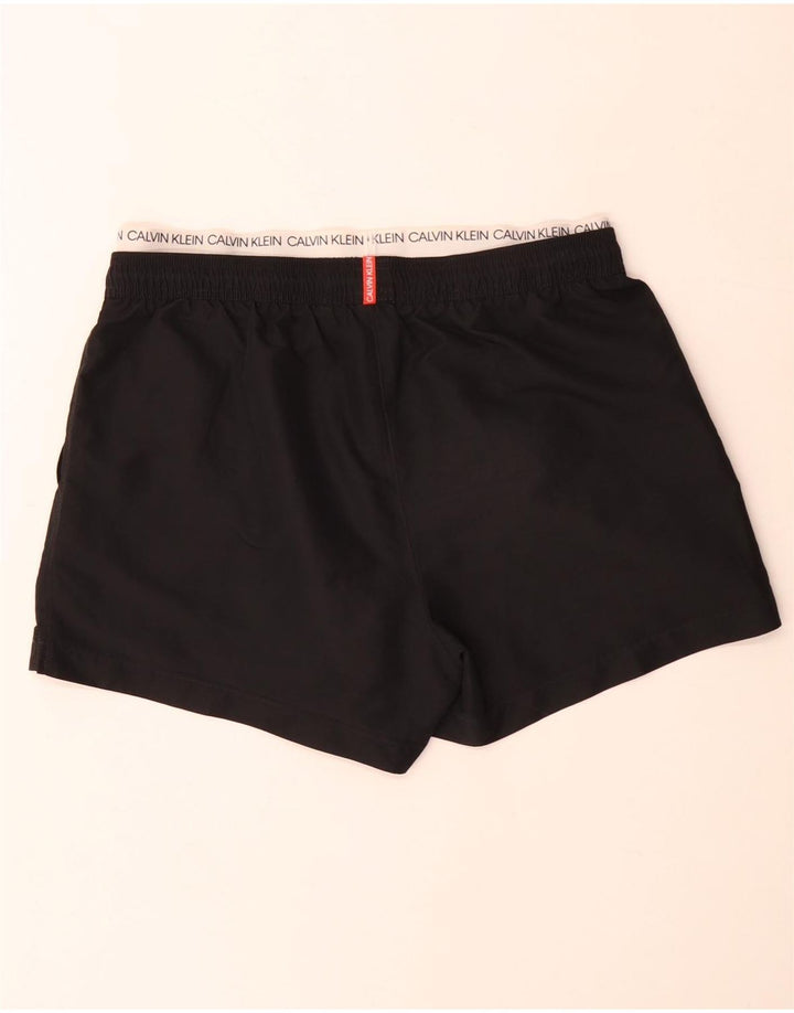 Calvin Klein Mens Graphic Swimming Shorts Large Black Colourblock