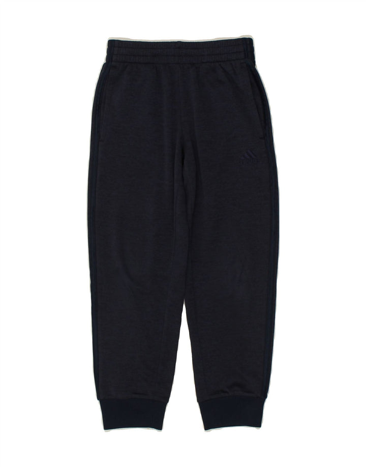 ADIDAS Boys Tracksuit Trousers Joggers 7-8 Years Small Navy Blue Polyester Vintage Adidas and Second-Hand Adidas from Messina Hembry 