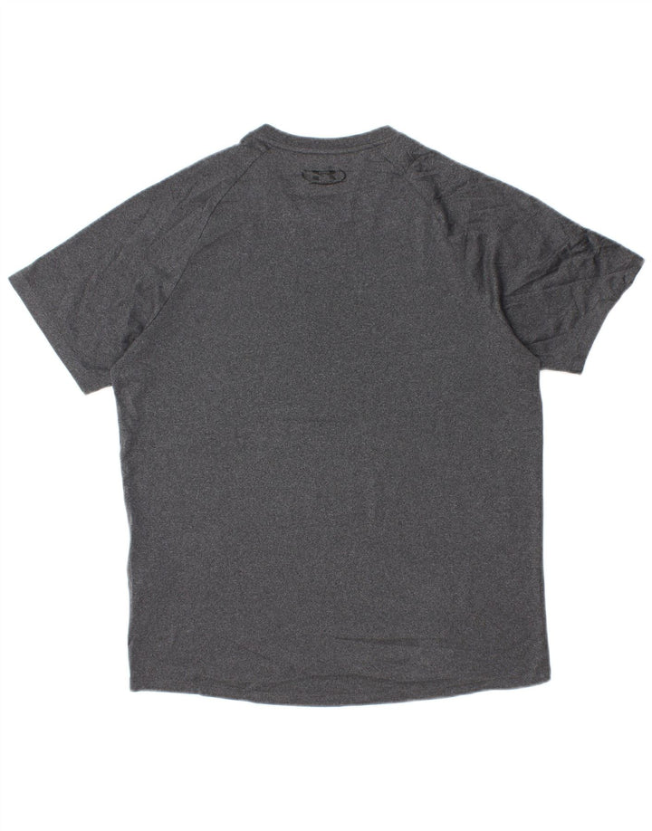 UNDER ARMOUR Mens T-Shirt Top Small Grey Flecked Polyester