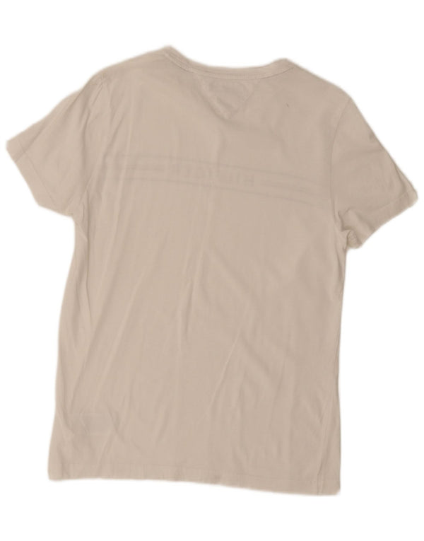 Tommy Hilfiger Mens Graphic T-Shirt Top Medium White Cotton