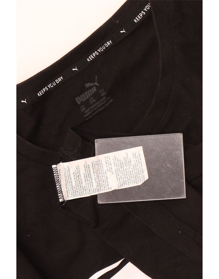 Puma Mens Graphic T-Shirt Top 2XL Black Cotton