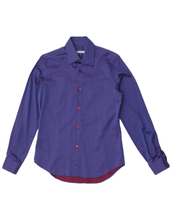 Naracamicie Mens Shirt XS Blue Spotted Cotton