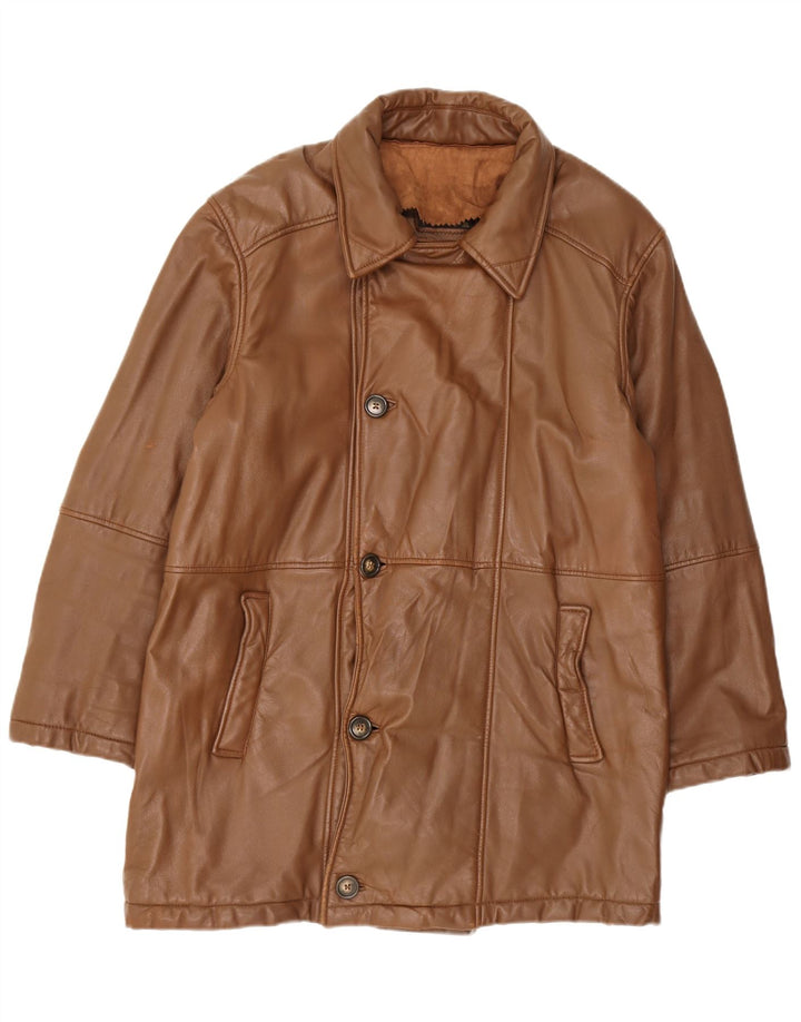 Belfe & Belfe Mens Leather Jacket IT 52 XL Brown